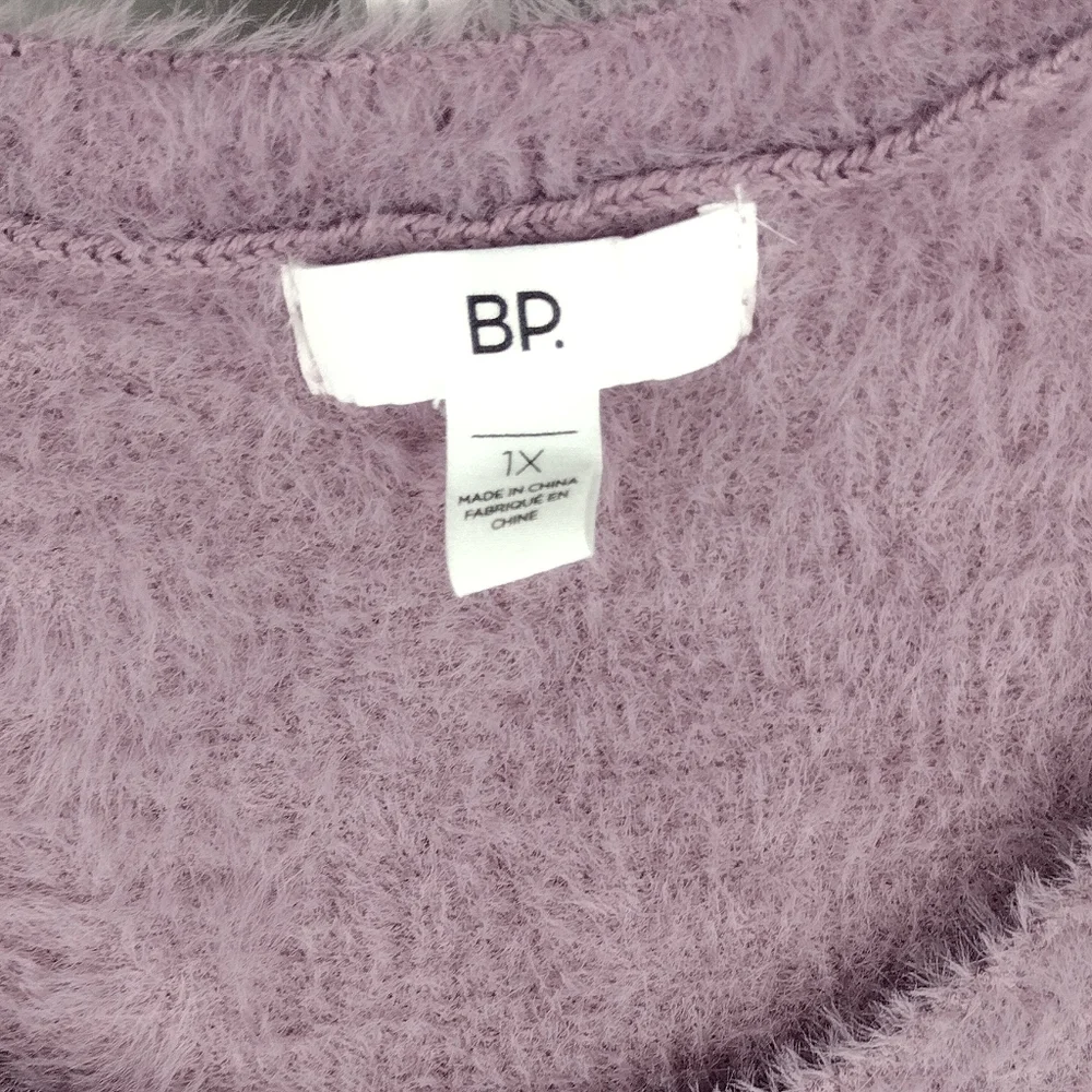 BP Fuzzy Purple Blouse Size 1X NWT - Picture 3 of 7